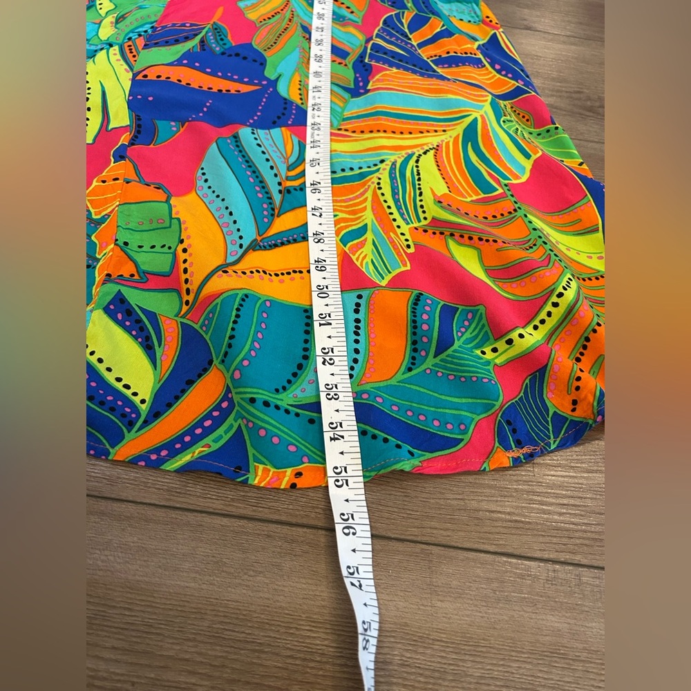 1. STATE Tropical Leaf Print Maxi Dress Large Bright Resort Vacation - Picture 4 of 7